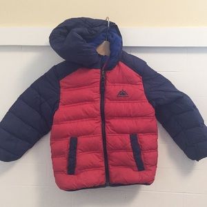 5T Snozu red/blue puffer winter jacket